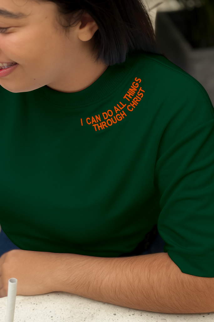 Camiseta Bordada “I Can Do All Things”